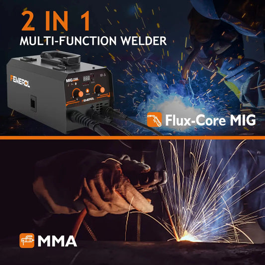2-in-1 MIG Welder 130A Gasless Flux Core ARC IGBT Welding Machine for Home DIY - Tampa Home & Garden Store