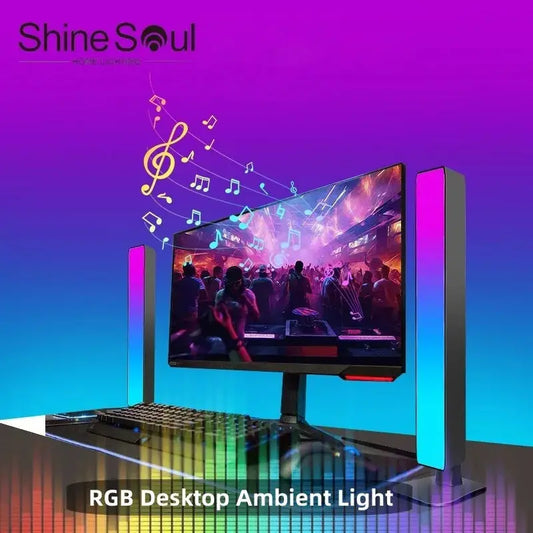 Smart RGB Atmosphere Lamp app-controlled ambient desk light with rainbow bars Shine Soul on Tampa Home & Garden Store