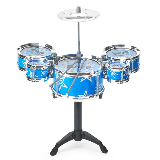 Kids Jazz Drum Set 5 Drum Kit with Cymbal Beginner Musical Toy - Tampa Home & Garden Store