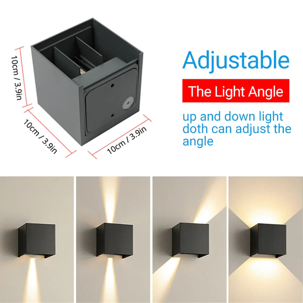 2-pack Moktan Sabai smart wall lights RGBCW 10W, black cube fixtures with adjustable angle on Tampa Home & Garden Store