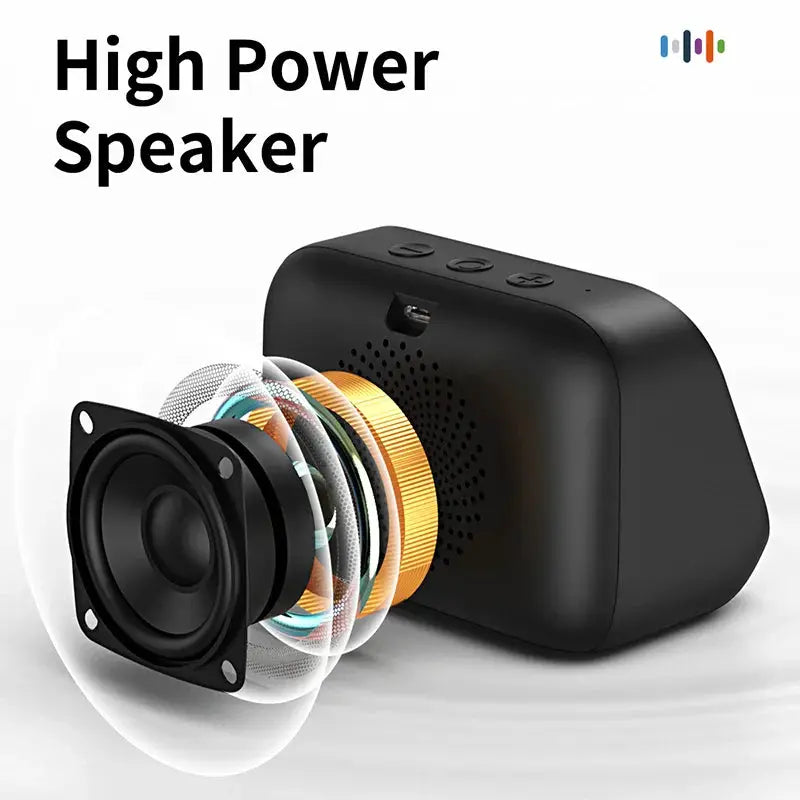 Smart alarm clock Bluetooth speaker night light Moktan Sabai, black with controls on Tampa Home & Garden Store