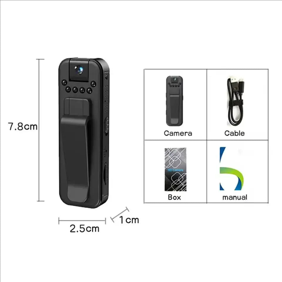 Moktan Sabai 1080P HD mini camera portable video recorder black surveillance cam on Tampa Home & Garden Store