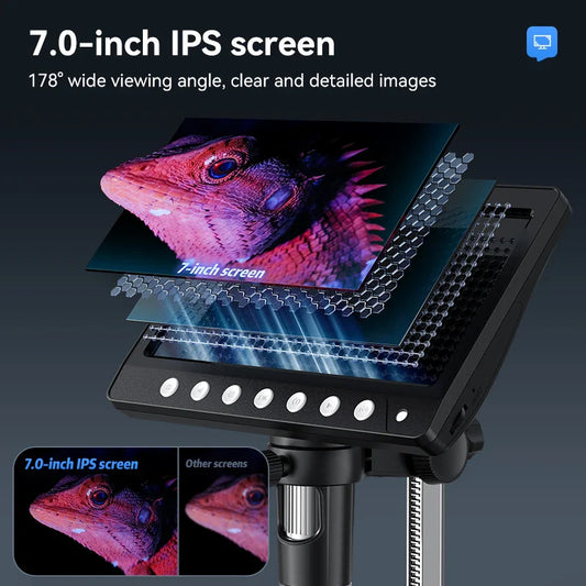 7 Inch IPS Digital Microscope 1200X HD USB Soldering Repair Camera - Tampa Home & Garden Store