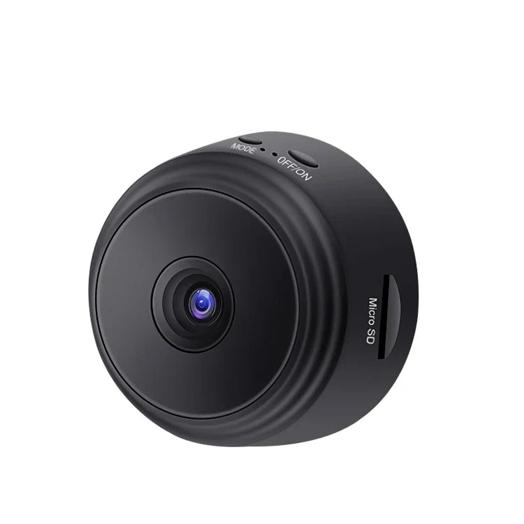 WiFi Mini Smart Camera with Motion Detection compact black surveillance camera with micro SD slot on Tampa Home & Garden Store