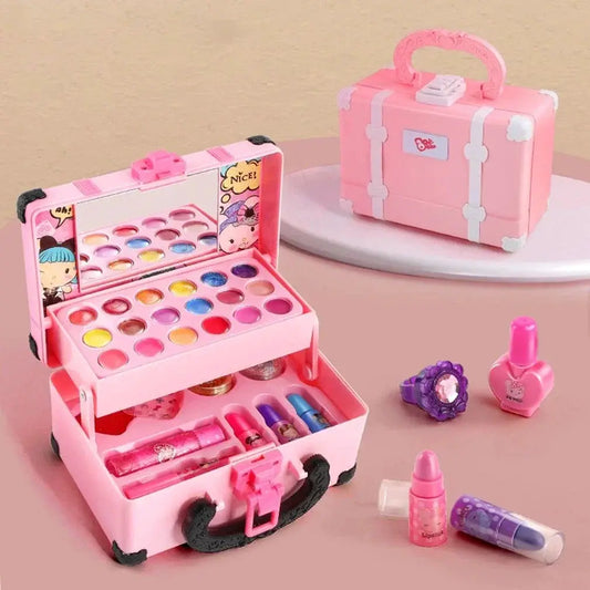 Kids Princess Makeup Kit with Washable Case pink toy makeup set with colorful palette on Tampa Home & Garden Store