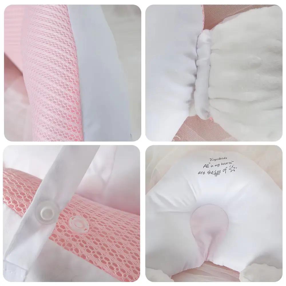 Baby anti flat head pillow pink organic cotton infant head support for babies on Tampa Home & Garden Store
