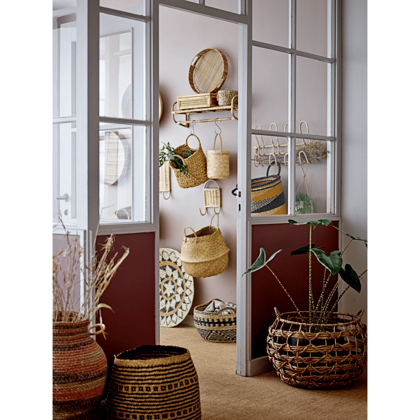 Seagrass Storage Baskets with Handles, Set of 2 - Tampa Home & Garden Store