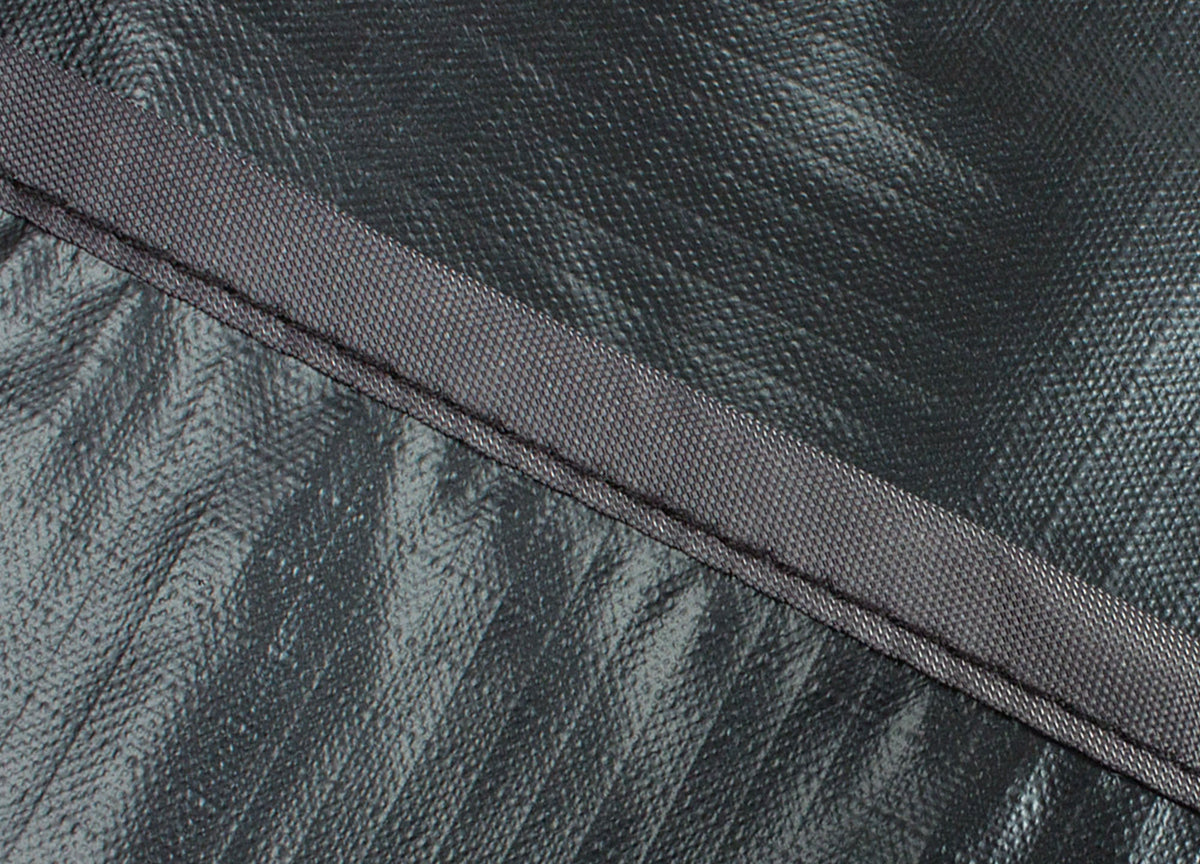 Umbrella cover Mercury by Shield Outdoor Covers; close-up of textured dark fabric on Tampa Home & Garden Store