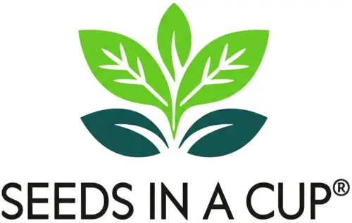 Pea Grow Kit Seed Germination Kit for easy indoor peas with Seeds In A Cup logo on Tampa Home & Garden Store