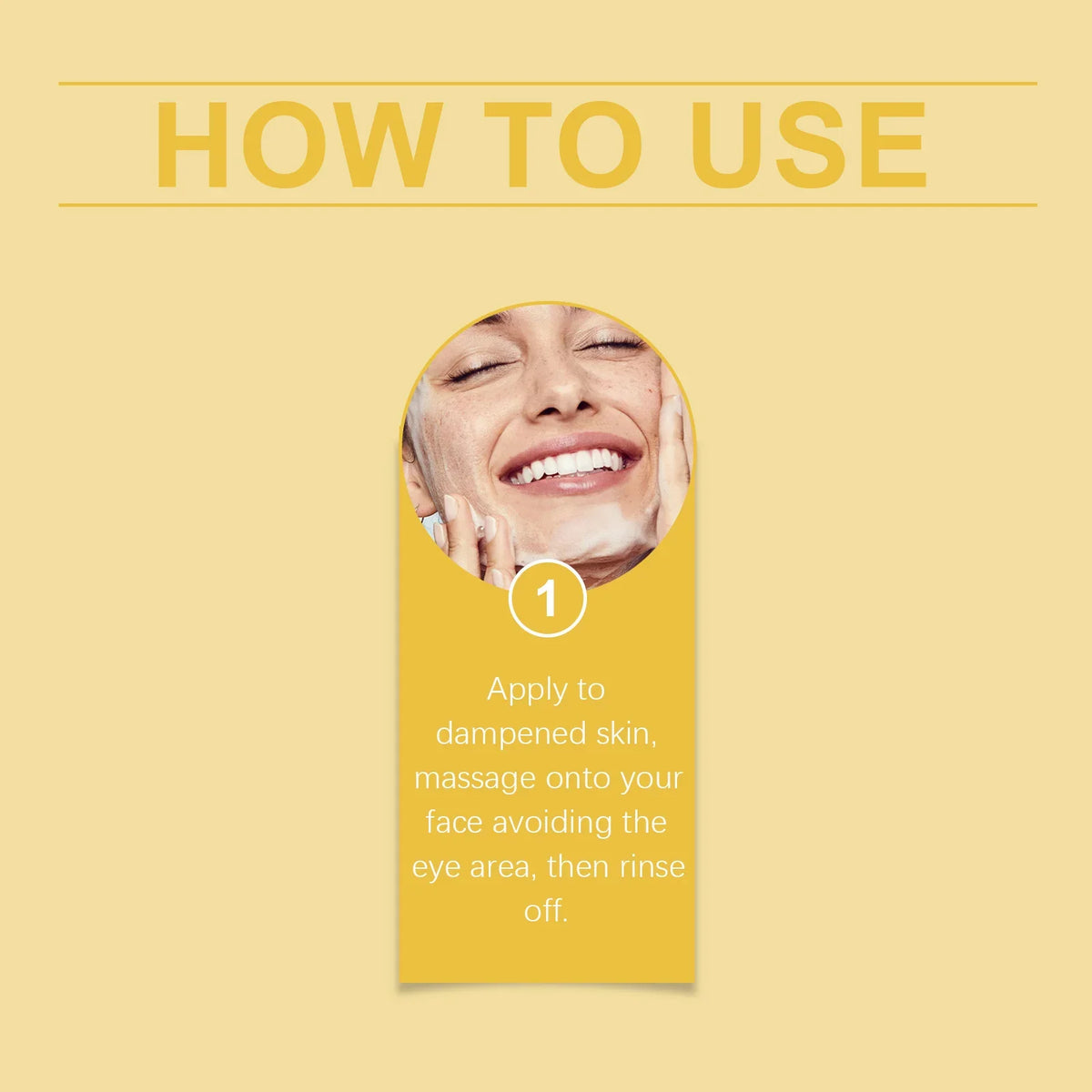 Silcy Skin Honey Facial Foaming Cleanser infographic showing smiling model applying cleanser on Tampa Home & Garden Store