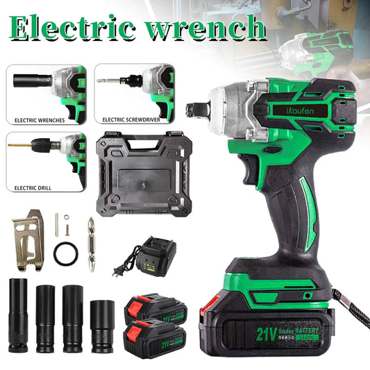 380Nm 21V Brushless Cordless Electric Wrench High Torque Impact Tool - Tampa Home & Garden Store