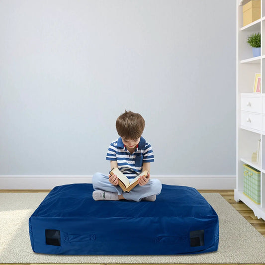 DirectDeals Crash Pad Sensory Mat with Foam Blocks and Washable Cover, blue kid's play mat on Tampa Home & Garden Store