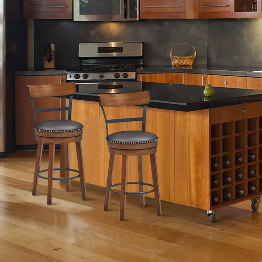 Set of 2 25.5 Inch Swivel Counter Height Bar Stool - Tampa Home & Garden Store