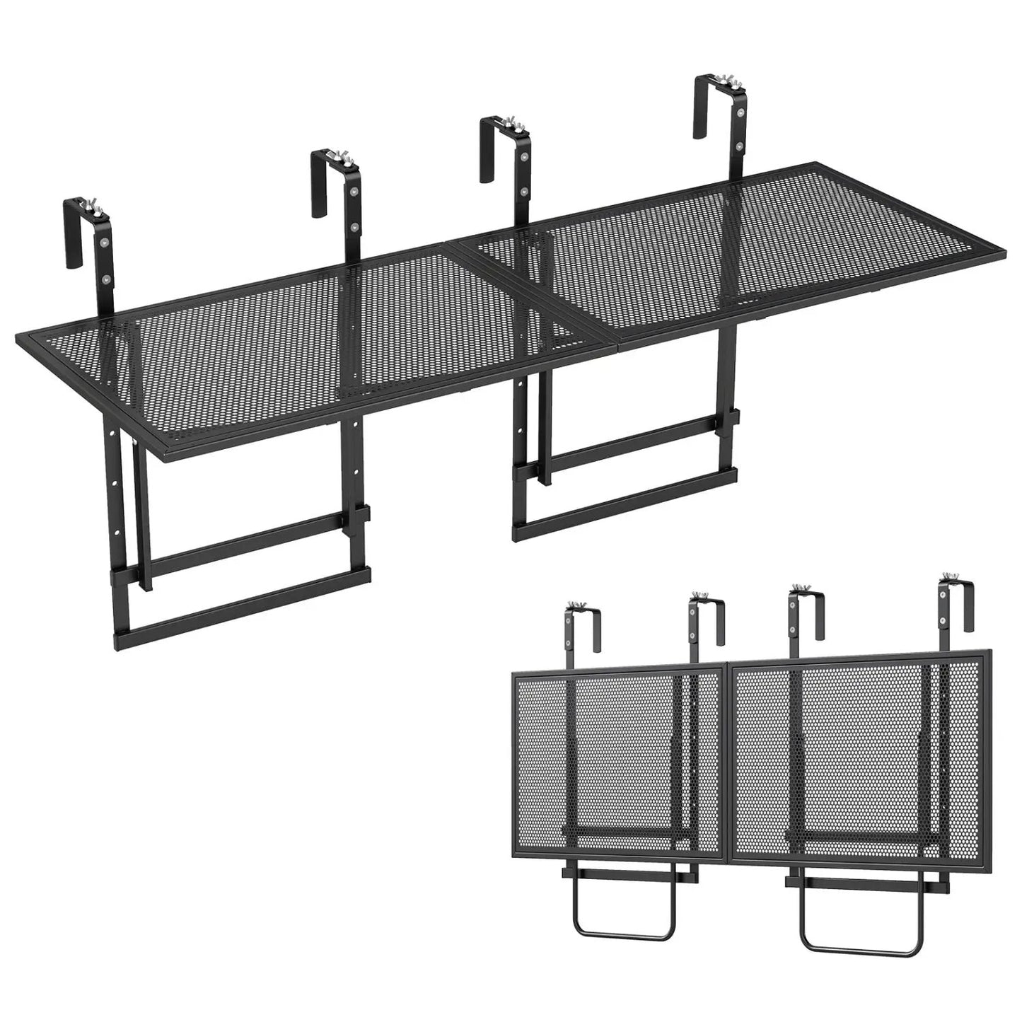 48 Inch Balcony Railing Table Set Adjustable