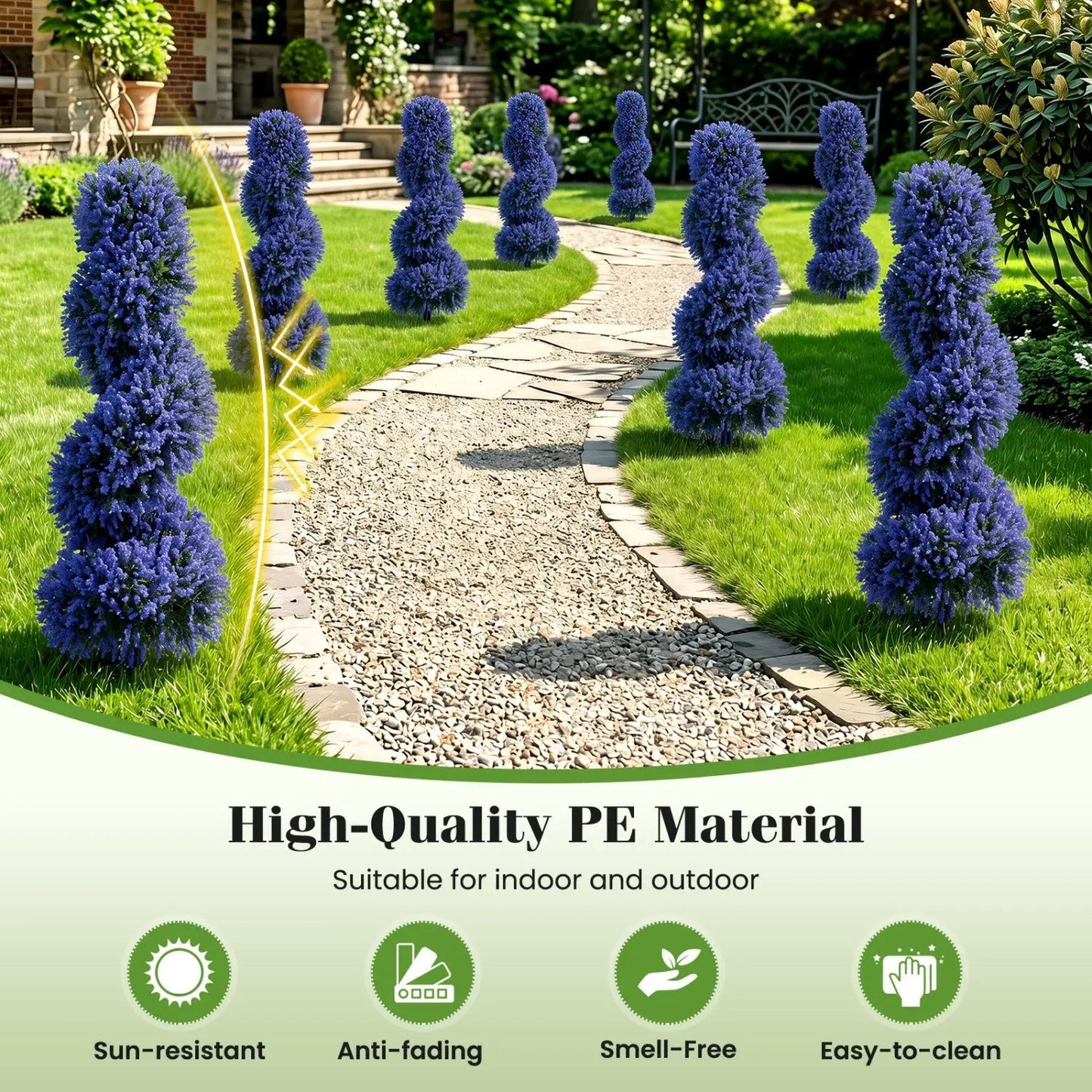Artificial Spiral Topiary Trees 36 in with Spikes
