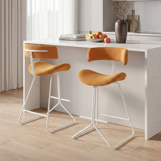 Set of 2 Counter Height Barstools 25 Inch Armless
