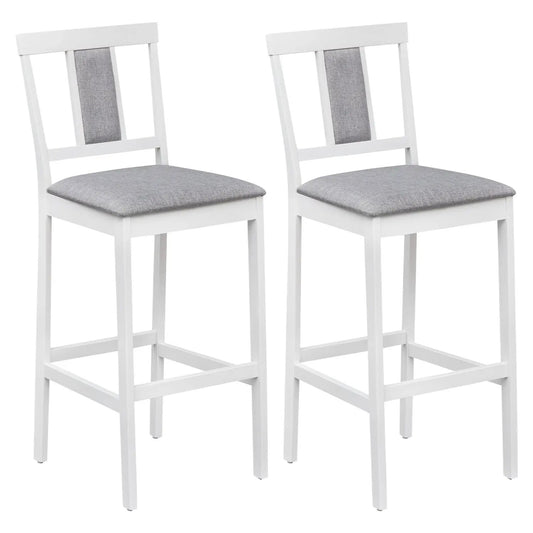 Set of 2 Upholstered Barstools 29.5 Inch Height