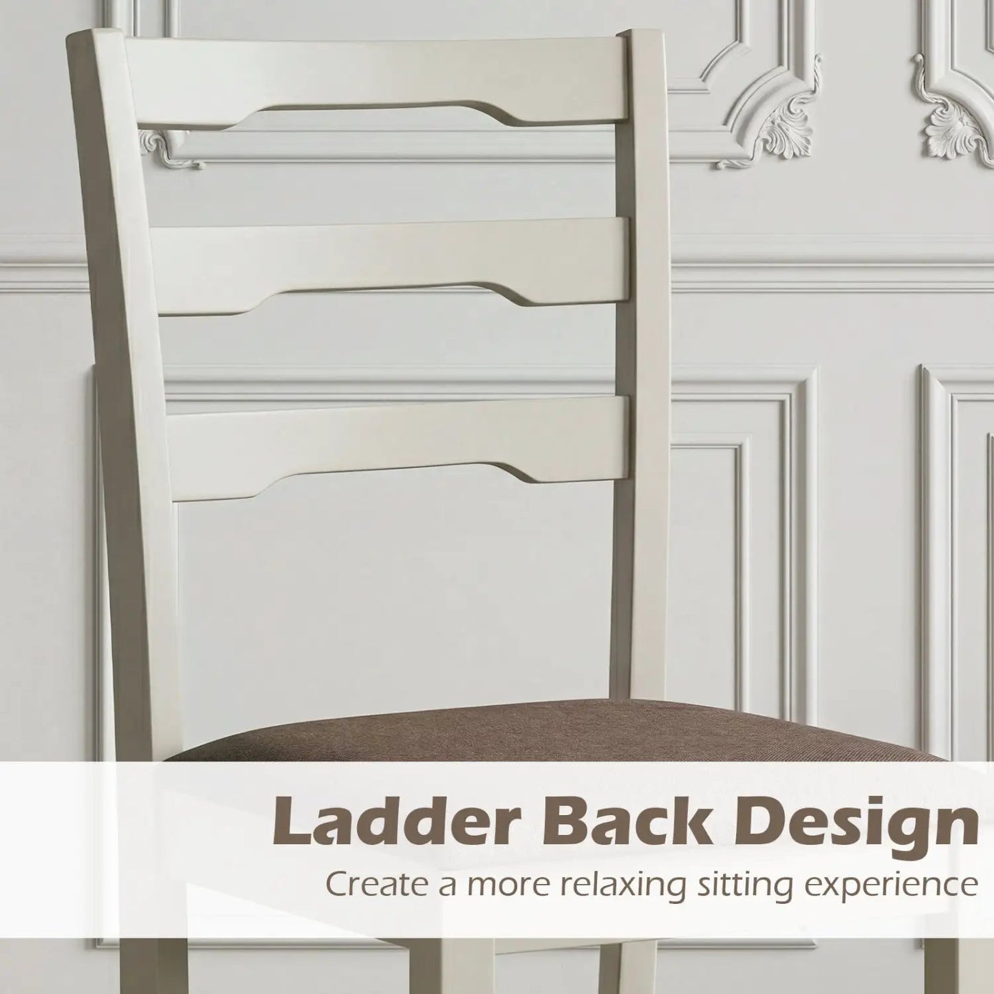 Upholstered Dining Chairs Set of 4 Wood Frame