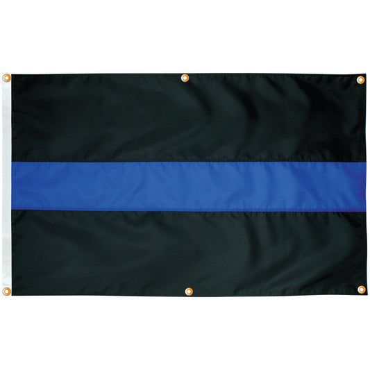 Sewn Thin Blue Line Flag (Original Design) with Grommets Along Edges for Wall Hanging - Tampa Home & Garden Store