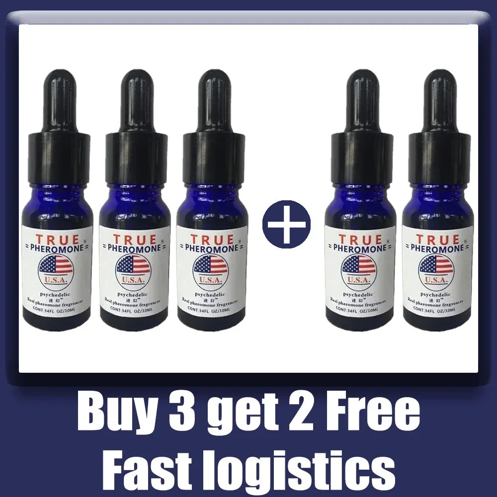 Silcy Skin True Pheromone men's fragrance oil set of seven cobalt blue dropper bottles on Tampa Home & Garden Store