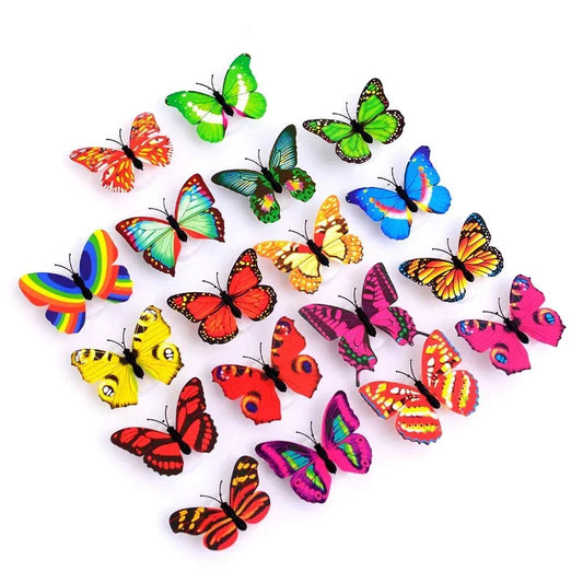Colorful LED Butterfly Wall Night Light Stickable Glowing Decorative Home Lamp - Tampa Home & Garden Store