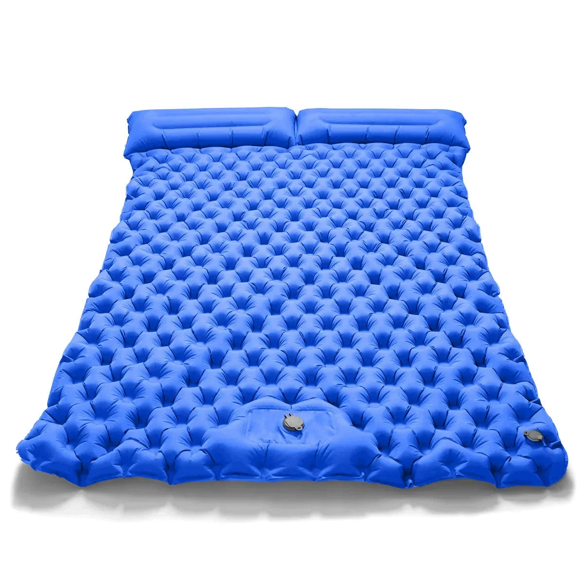 Outdoor double inflatable mattress extra wide blue tufted sleeping pad Moktan Sabai on Tampa Home & Garden Store
