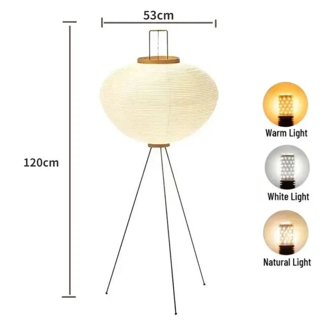 DecorBites Japanese Rice Paper Led Floor Lamp
