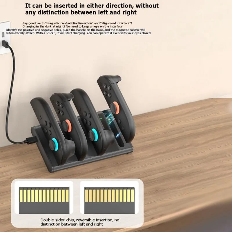 FLIPSTYLEZLLC Switch 2 controller dock with magnetic charging for four controllers LED indicators on Tampa Home & Garden Store
