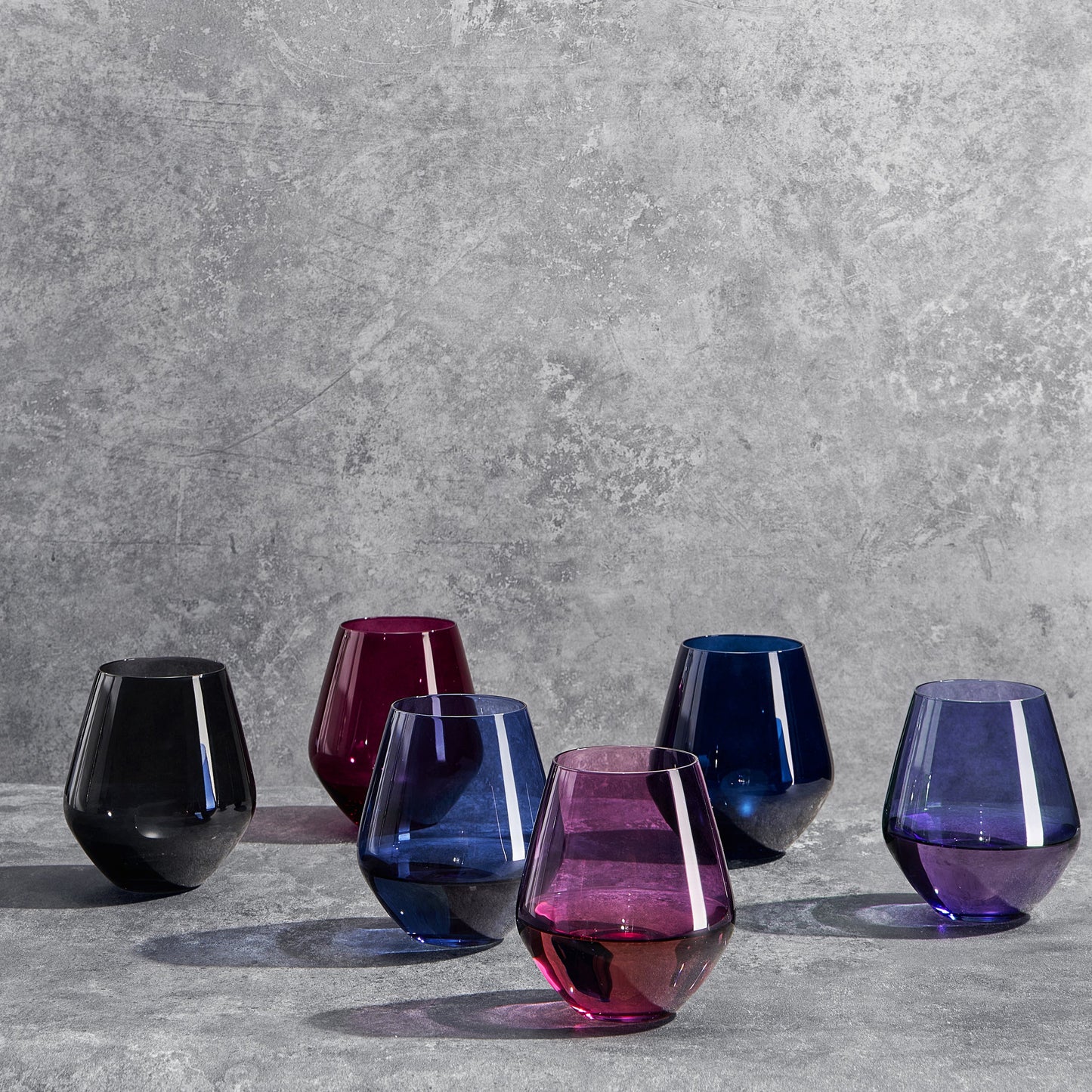 Fortuna Stemless Wine Glasses and a Set of 6