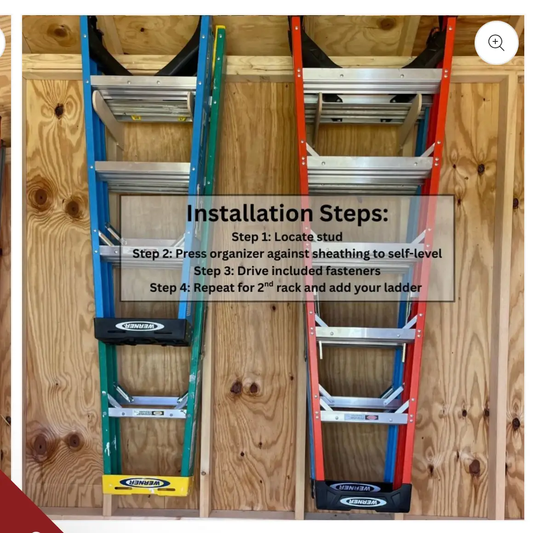 Shed Tool Organizer – Step Ladder & Yard Tool Storage Rack - Tampa Home & Garden Store