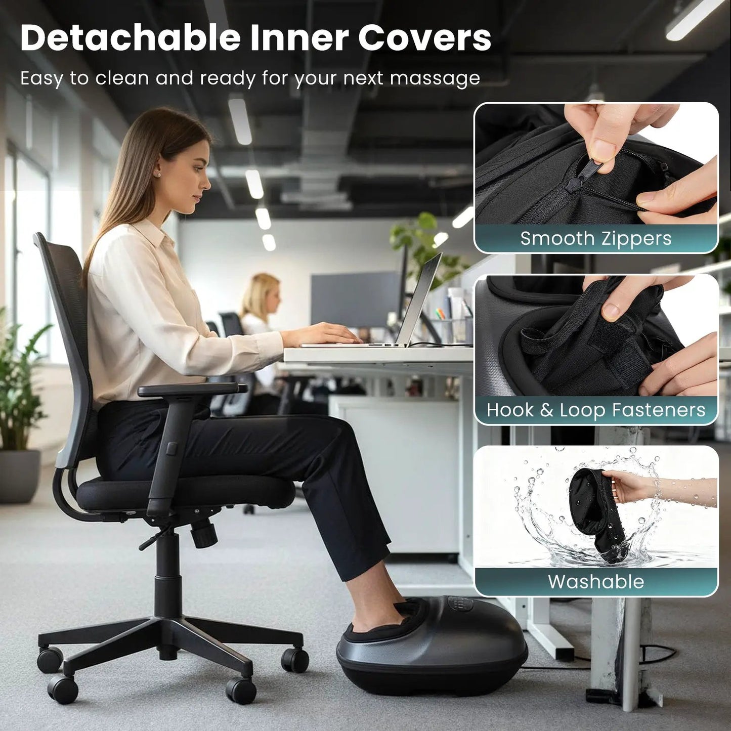 Shiatsu Foot Massager with 2-Level Heat and Air Compression, Black, DirectDeals on Tampa Home & Garden Store