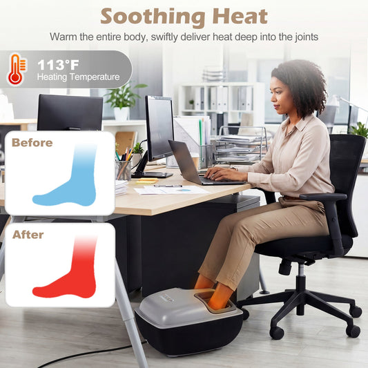Shiatsu Foot Massager with 3-Level Deep Kneading and Air Compression - Tampa Home & Garden Store