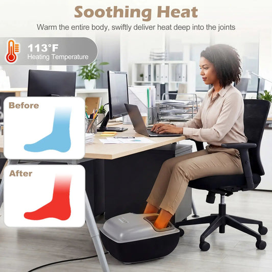 Shiatsu Foot Massager with 3-Level Deep Kneading by DirectDeals, gray body with black base on Tampa Home & Garden Store