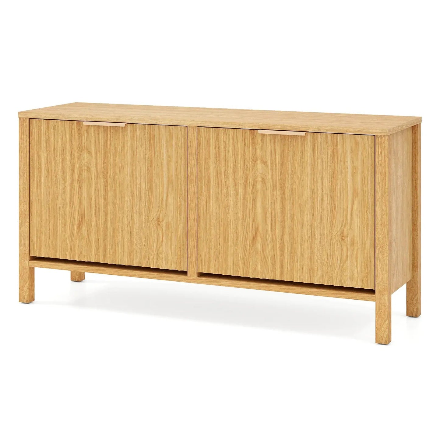 Wooden shoe storage bench with two flip drawers in light oak finish on Tampa Home & Garden Store