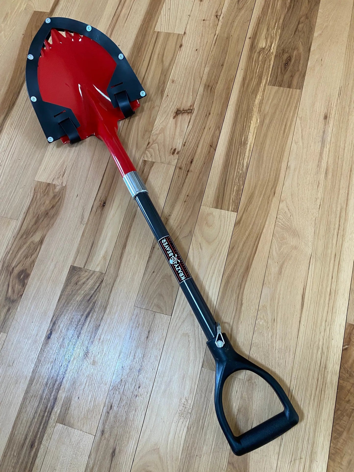 Shovel Guard black frame with red shield interior by Krazy Beaver Tools on Tampa Home & Garden Store