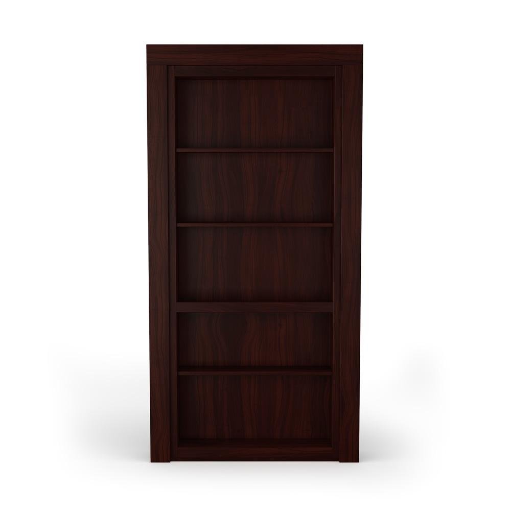 Single Flush Mount Walnut Hidden Bookcase Door - Tampa Home & Garden Store