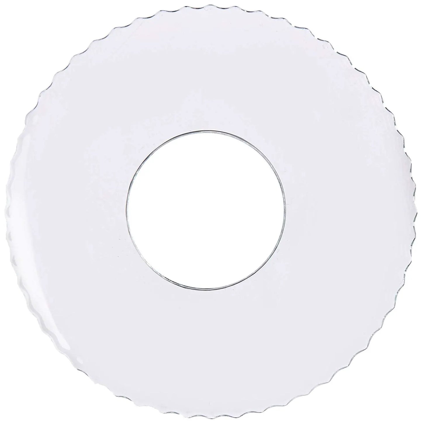 Single clear glass bobeche with serrated edge and central hole for candle holder on Tampa Home & Garden Store