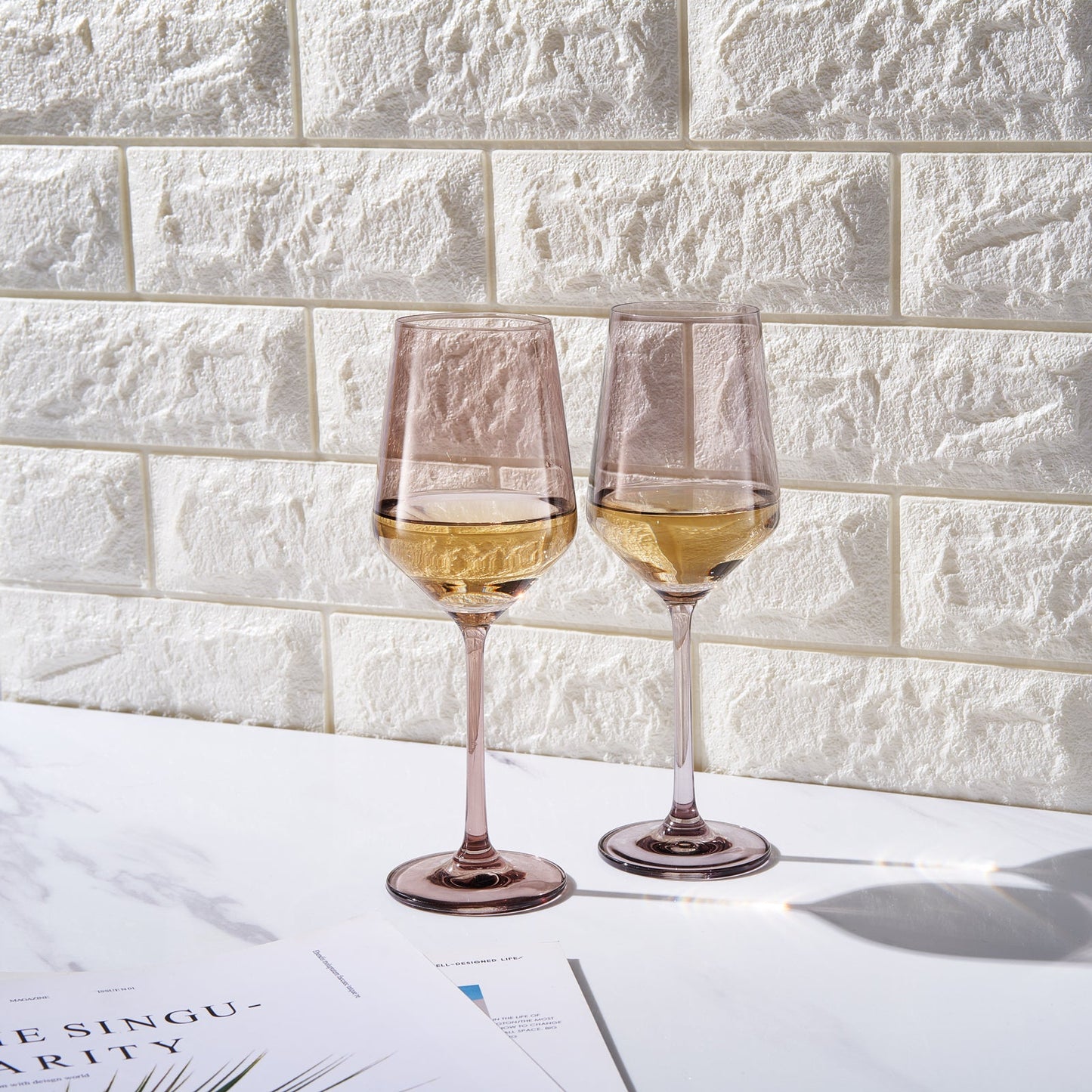 Tonal Stemmed Wine Glasses Set of Two Smoke