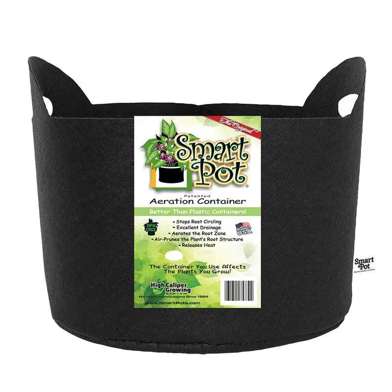 Smart Pot Black 10 Gal Fabric Planter by Grow Organic USA made on Tampa Home & Garden Store