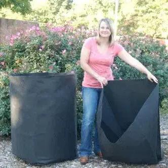 Smart Pot Compost Sak and heavy duty garden bag with two black containers on Tampa Home & Garden Store