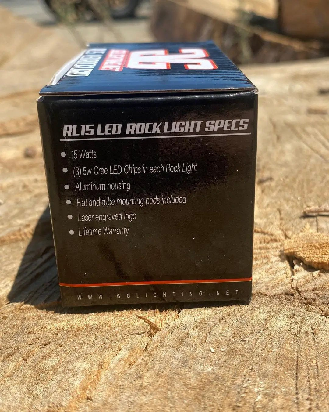 RL15 LED Rock Light by GGLighting with aluminum housing and mounting pads included on Tampa Home & Garden Store