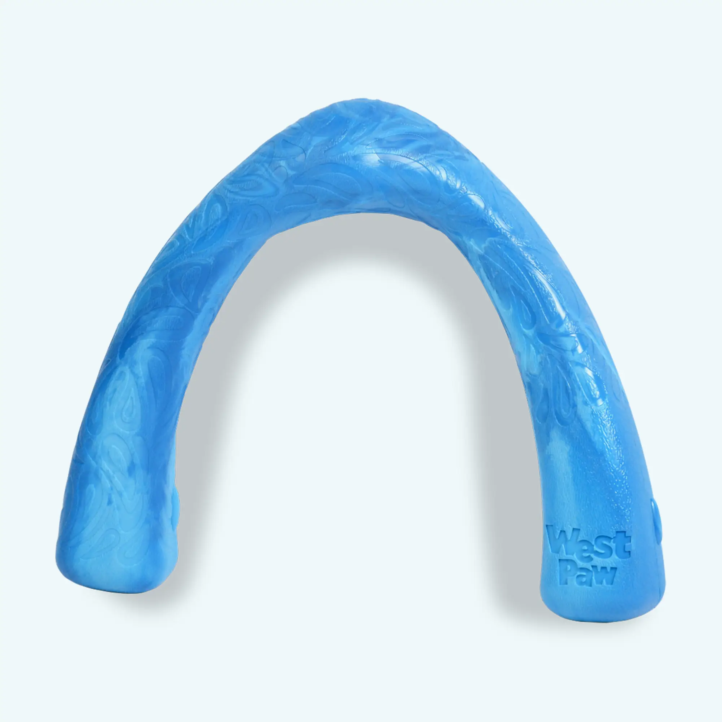 West Paw Snorkl Tug Toy blue textured ring for moderate chewers on Tampa Home & Garden Store