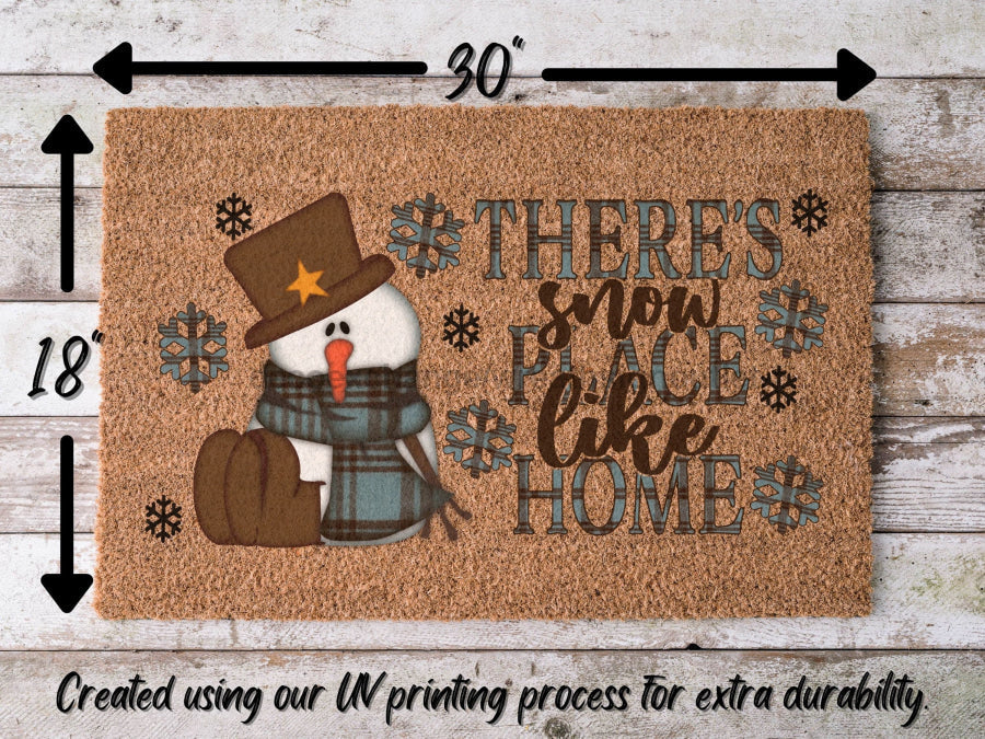 Snow Place Like Home Door Mat | Christmas Doormat | Winter Decoration | Welcome Mat | Holiday Doormat | Winter Decor | Christmas Gift - Tampa Home & Garden Store