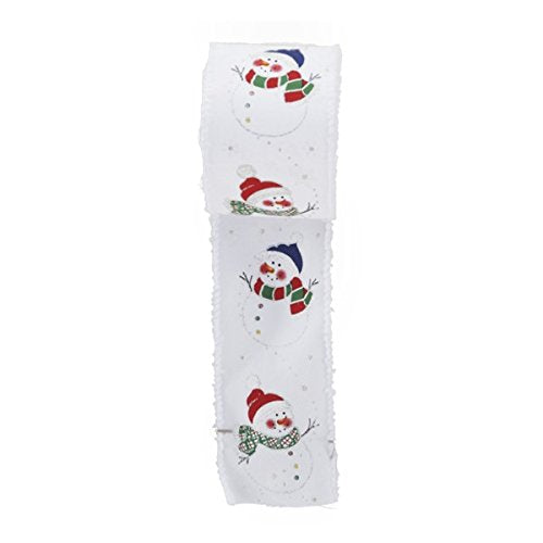 Snowman Double Wire Ribbon - Tampa Home & Garden Store