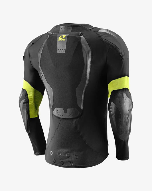 EVS Sports Ballistic Pro Jersey with reactive memory foam black with neon-yellow arm panels on Tampa Home & Garden Store