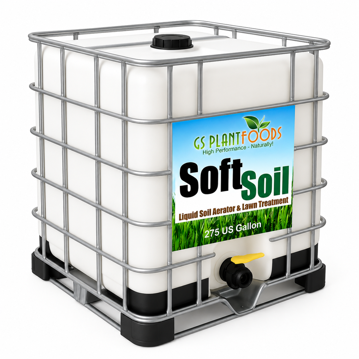 Soft Soil liquid soil aerator & lawn treatment in 275 US gallon IBC tote by GS Plant Foods on Tampa Home & Garden Store