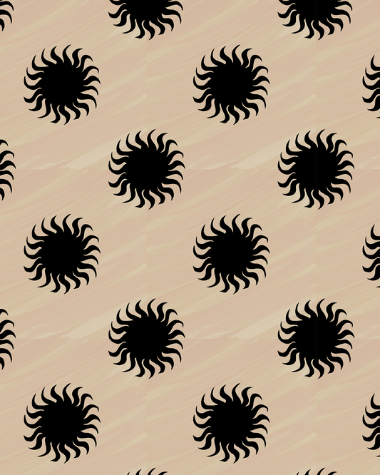Sol Wallpaper, tan and black - Tampa Home & Garden Store