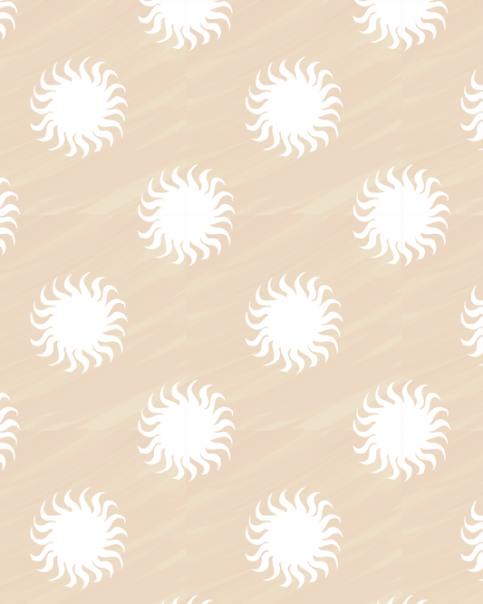 Sol Wallpaper, tan & white - Tampa Home & Garden Store