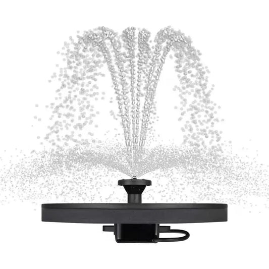 Solar powered birdbath fountain kit with four spray heads, black HomePacific outdoor decor on Tampa Home & Garden Store