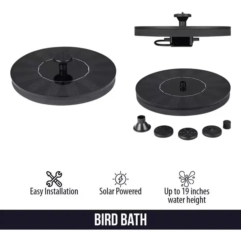 Solar Powered Birdbath Fountain Kit with 2 bases and 4 nozzle heads by HomePacific on Tampa Home & Garden Store